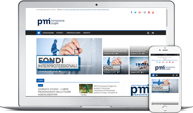 Creazione Sito Web PMI formazione Puglia